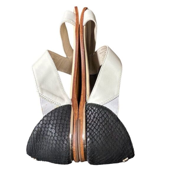 YOSI SAMRA Casey Crossover Leather Sandal WCE-200-715 Biscotti Black/White Sz 9 - Picture 7 of 11